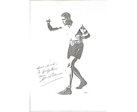 Boxing Jack Petersen signed 8x6 vintage print. Jack Petersen OBE TD (2 September 1911 - 22 November 1990) was a Welsh boxer w