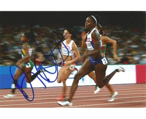 Olympics Dina Asher Smith signed 6x4 colour photo of the women s 200m world champion and Olympic Bronze medallist in the 4x10