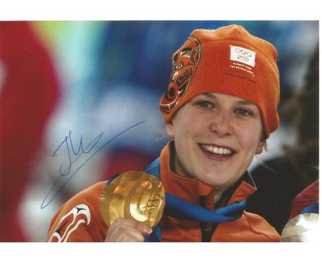 Olympics Irene Wurst signed 6x4 colour photo of the 5 time Gold medallist also 6 silver and 1 bronze in various speed skating