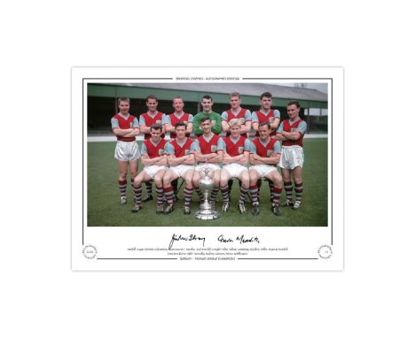 Autographed Burnley Limited Edition 16 X 12 - Col, Depicting A Wonderful Image Showing The 1959/60 First Division Champions P