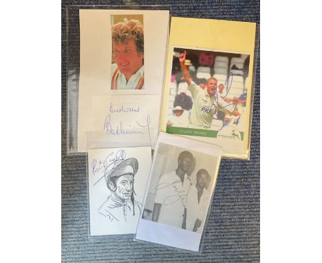 Sport Collection includes 4 items Lester Piggot signed 6x4 print West Indian cricket legend Joel Garner black and white photo