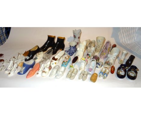 A quantity of ceramic models of shoes to include, Dresden, Minton, Senna and sundry. (qty)  S3M