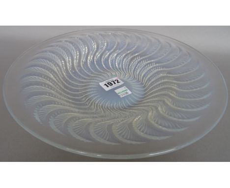 A Lalique 'Actinia' opalescent glass bowl, etched mark ' R. LALIQUE FRANCE', 25.6cm diameter. Illustrated 