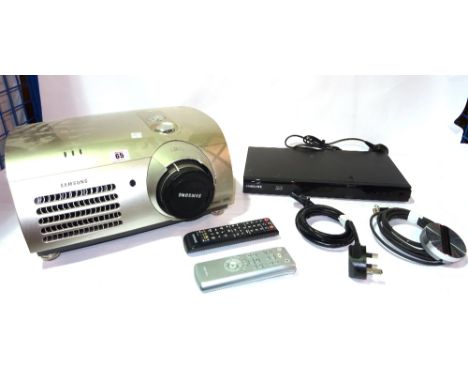 A Samsung SBH800 cinema projector and a Samsung Blu-ray player.  S1B