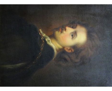 After Rembrandt, Portrait of a young man, oil on board, 30cm x 23cm.