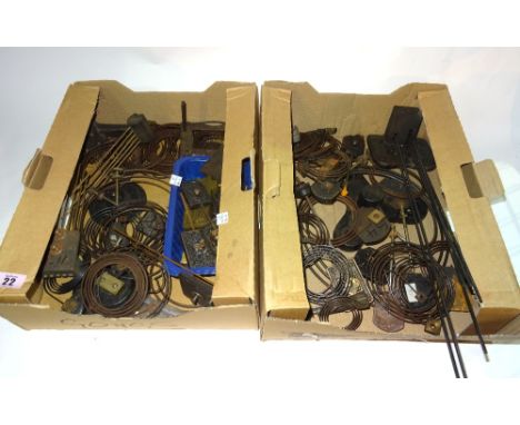 Horological interest; a quantity of clock chimes and springs, (qty).  S2B