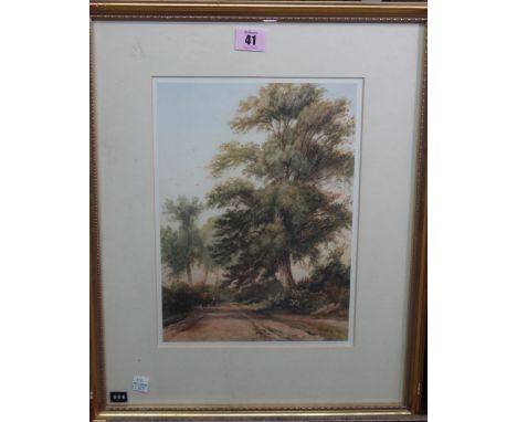 A group of five 19th century watercolours, including one attributed to Lionel Bicknell Constable, of landscapes and views inc