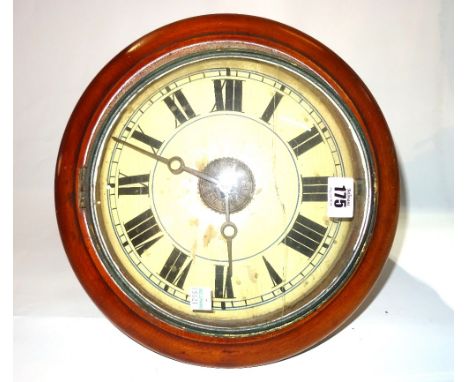 An early 20th century walnut postman's alarm clock, 30cm wide.   S4T