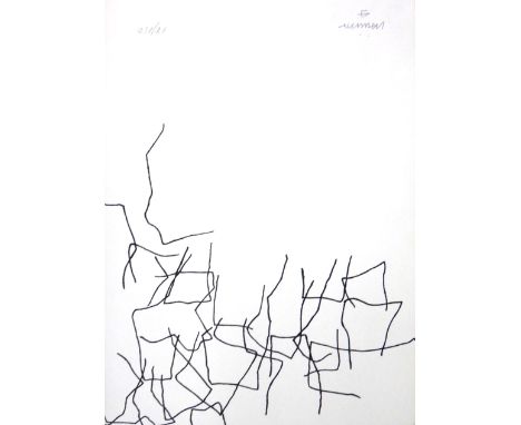 Eduardo Chilida (1924-2002), Tempo I, lithograph, signed and numbered 18/150, unframed, 37cm x 28cm. DDS