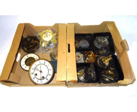 Horological interest; a quantity of clock movements and restoration parts, (qty).  S2M