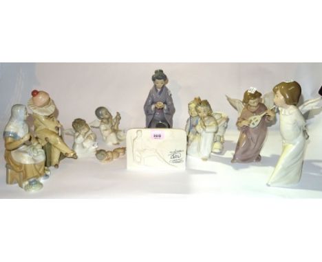 Ceramics, including; a group of Lladro and Nao figures, (13).   S4T