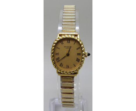 A lady's Raymond Weil gold plated manual wind wristwatch 