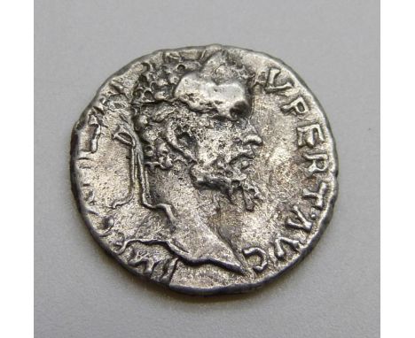 Septimus Severus Denarius (193-211AD) Laureate head of Septimus Severus 