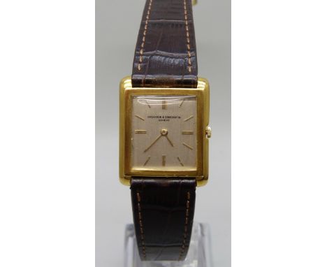 A Vacheron &amp; Constantin 18ct yellow gold manual wind wristwatch, ref. 6123, circa 1961, 25mm, this lot is sold with the E