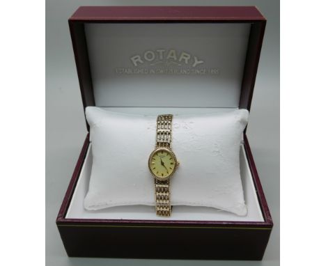 A lady's 9ct gold Rotary wristwatch, total weight with movement 16g