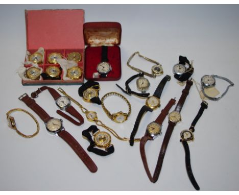 Lady's watches including 8 gold plated Orsa Swiss Made watches; others including Smiths, Empire, Timex; etc.(22)