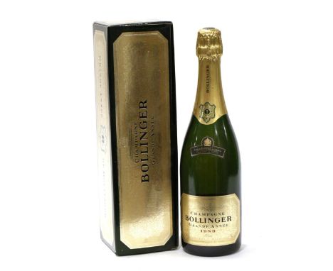 Bollinger La Grande Annee Brut 1989, vintage champagne, oc U: 1cm inverted 
