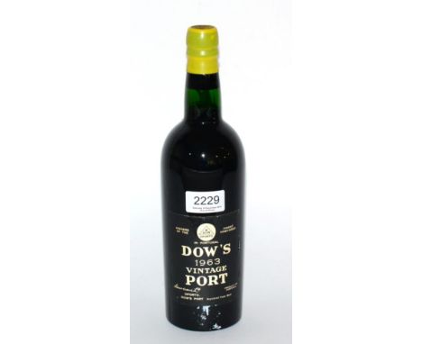 Dow 1963, vintage port U: into neck 
