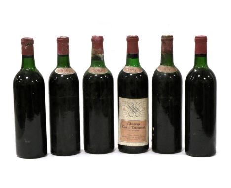 Chateau Gazin 1964, Pomerol (x5); Chateau Cos d'Estournel 1964, St Estephe (six bottles) U: all upper shoulder or lower, some