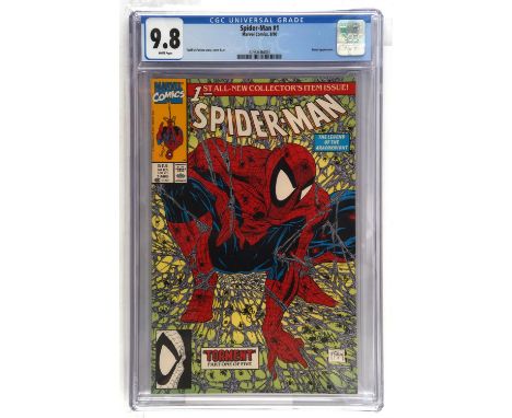 Spider-Man No. 1 CGC Grade 9.8  classic Todd McFarlane cover (Marvel Comics, 1990).All-time classic Spider-Man cover and stor