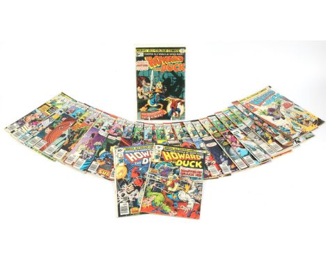 Howard the Duck: a run of 28 issues including 1st issue (Marvel Comics, 1976 onwards).A near complete set of the influential 