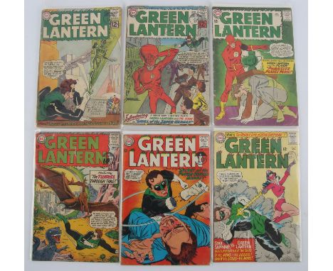 Green Lantern: a run of 6 Silver-age comics featuring classic Gil Kane cover art and notable issues (DC Comics, 1962 onwards)
