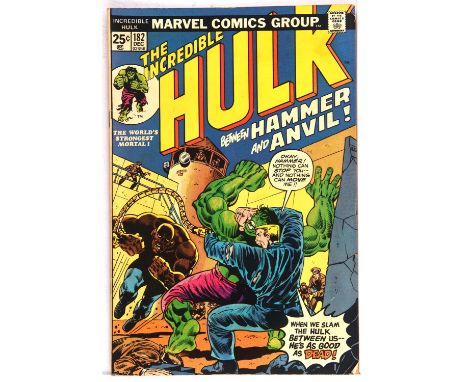 The Incredible Hulk No. 182 - featuring Wolverine cameo appearance and 1stappearance of Hammer and Anvil (Marvel comics, Dece