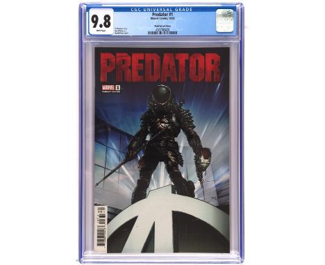 Predator No. 1 CGC Grade 9.8  David Finch variant cover (Marvel Comics, 2022).Creators: Ed Brisson story, Kev Walker art, Dav