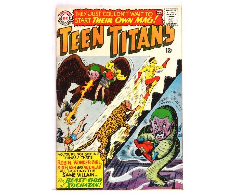 Teen Titans No. 1 featuring iconic first issue of first ongoing series (DC Comics, 1966).Key DC 1st appearance issue. Batman,