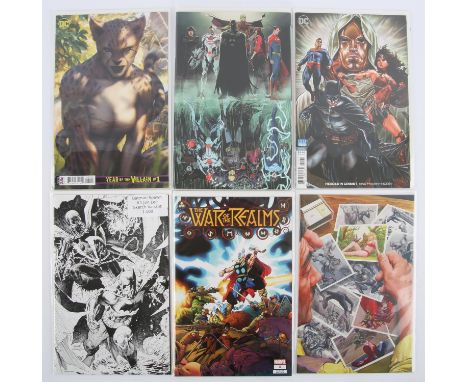 Marvel + DC Comics 1:100, 1:200, 1:250 (1 per 100, 200, and 250 copies) Retailer Variants: a group of 6 Retailer Incentive va