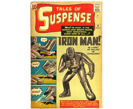Tales of Suspense No. 39  iconic issue featuring 1st appearance and origin of Iron Man (Tony Stark)  US Cents edition (Marvel