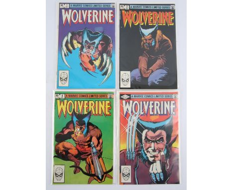 Wolverine Nos 1- 4 by Frank Miller: a complete set of 4 comics in High-Grade condition (Marvel Comics, 1982).A complete set o