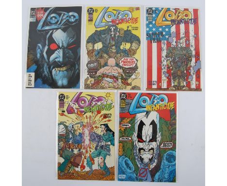 Lobo: a group of 5 issues including 1st issue and Infanticide mini-series (DC Comics, 1990-93).High-Grade condition to copies