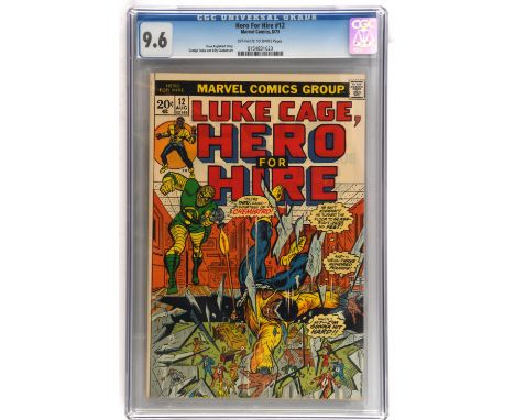 Luke Cage, Hero For Hire No. 12 CGC Grade 9.6  Origin and 1st appearance of Chemistro (Marvel Comics, 1973).One of only 21 co