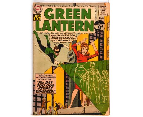 Green Lantern No. 7 - featuring the 1st appearance of Sinestro (DC Comics, 1961).Key DC issue featuring the origin and first 