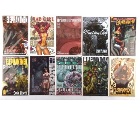 Elephantmen: a large run of 91 issues including scarce risqué J. Scott Campbell and Jenny Frisson covers (Active Images / Ima