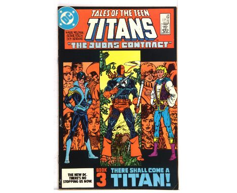 New Teen Titans No. 44  featuring the 1st appearance of Dick Grayson as Nightwing and origin of Deathstroke (DC Comics, 1984)