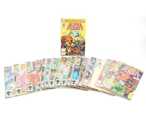 Alpha Flight: a run of 67 issues beginning from 1st issue (Marvel Comics, 1983 onwards).This lot features:Alpha Flight (1st s