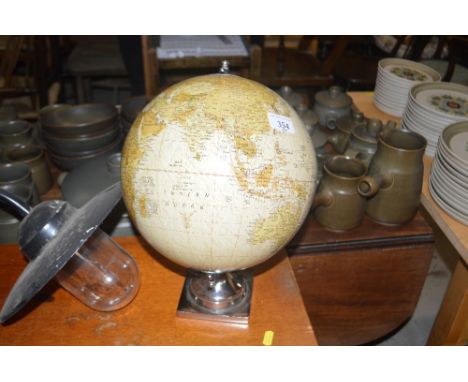 A world globe on stand 