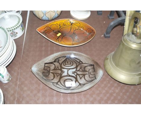 Two Poole pottery "Aegean" patterned plates 