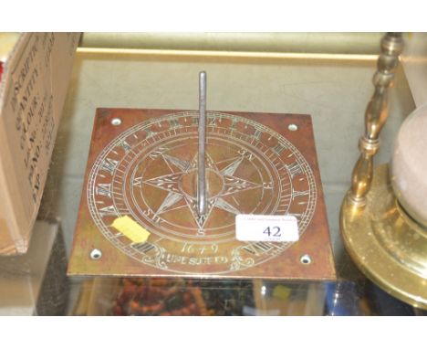 A brass sundial