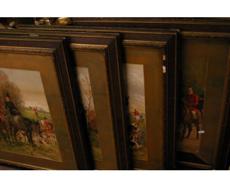 A set of four large hunting prints by J.Charlton