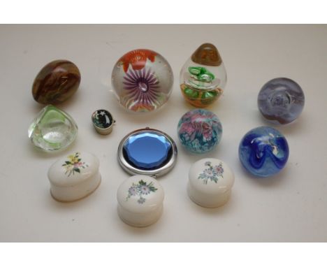 A collection of boxed Caithness paperweights and trinket boxes