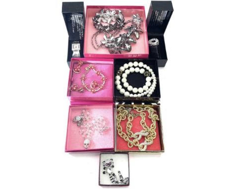 Butler &amp; Wilson Assortment. Four Butler &amp; Wilson bracelet and necklace sets, two wristwatches and a racoon ring and b