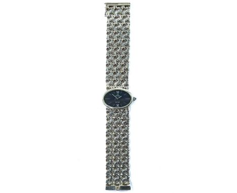 An Omega De Ville 1970's manual wind ladies chain link bracelet wristwatch. Ref. 711 1903, export hallmarks Birmingham 1975, 