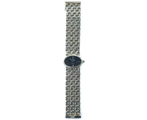 An Omega De Ville 1970's manual wind ladies chain link bracelet wristwatch. Ref. 711 1903, export hallmarks Birmingham 1975, 