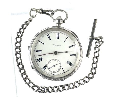 the signed 44mm white dial with seconds dial, the lever movement signed and numbered 17769679, the engine turned silver Denni