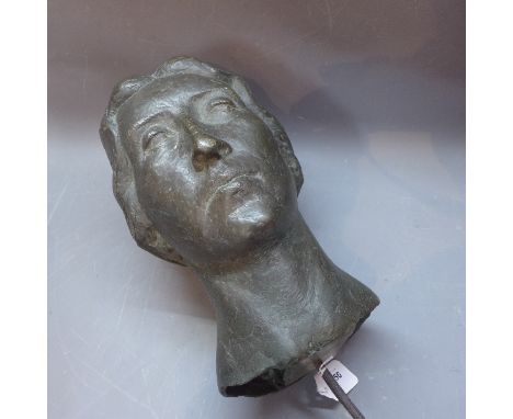 A 20th Century bronze bust of a lady (unsigned)