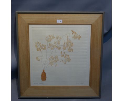 Tessa Beaver. A limited edition lithograph titled 'Honesty' signed and numbered in pencil, 30/150. 45cm X 43cm 