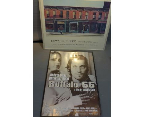 A film poster for buffalo 66 together with an Edward Hopper poster.